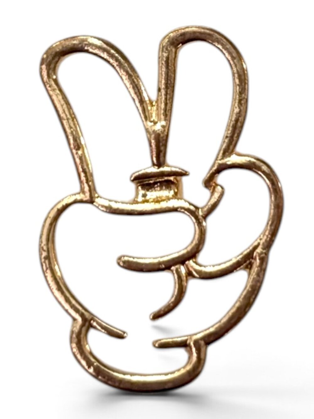 Mickey Mouse Disney Pin: Gold Glove Peace Sign